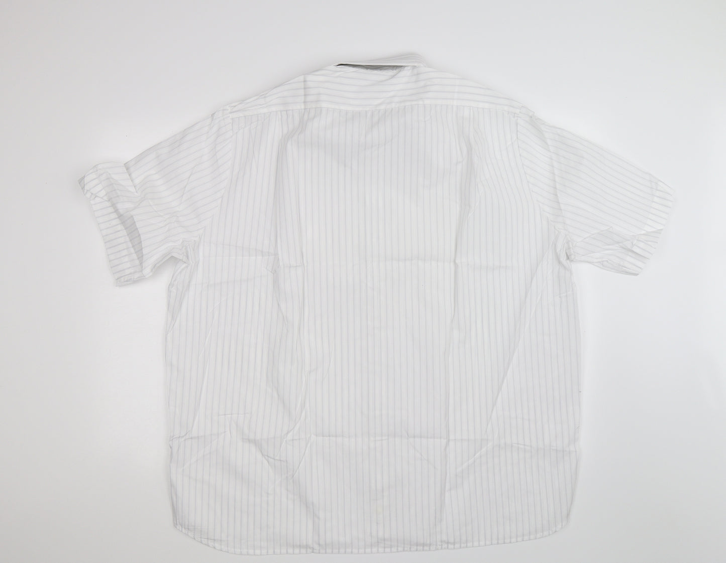Jermyn Street Mens White Striped   Dress Shirt Size 18