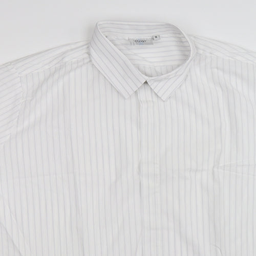 Jermyn Street Mens White Striped   Dress Shirt Size 18