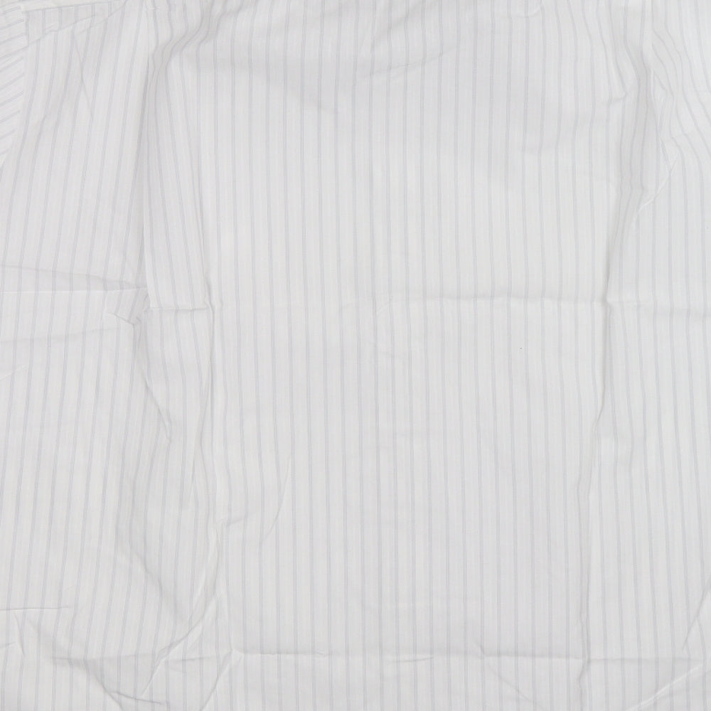 Jermyn Street Mens White Striped   Dress Shirt Size 18