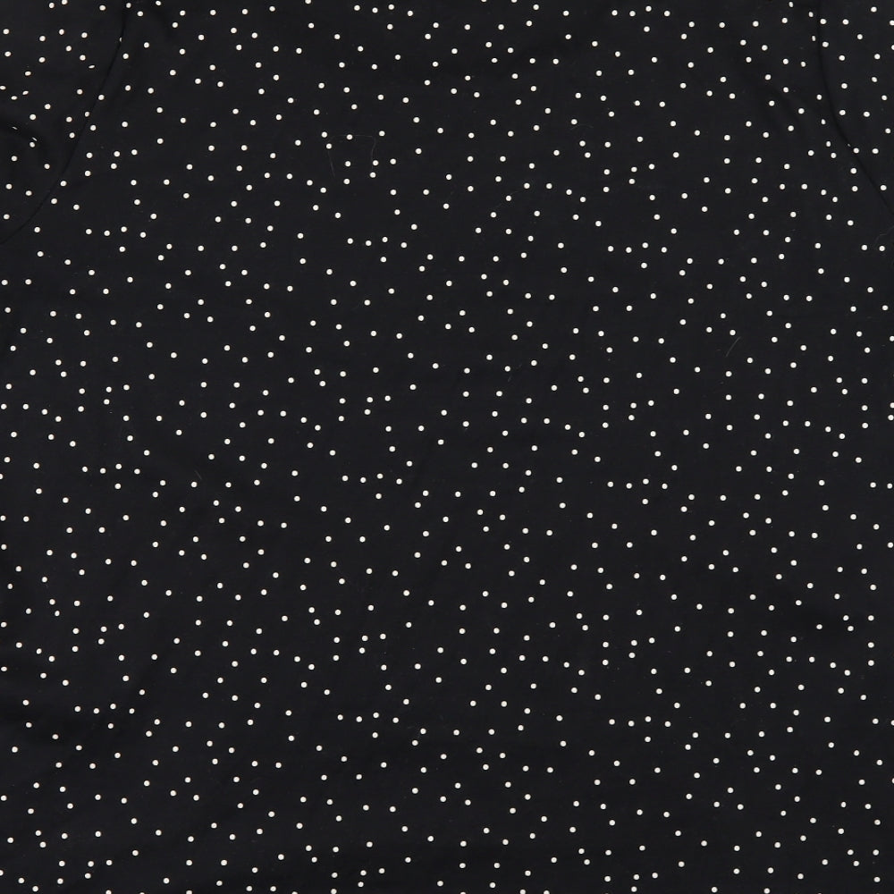 Love Tees Womens Black Polka Dot  Basic T-Shirt Size 24