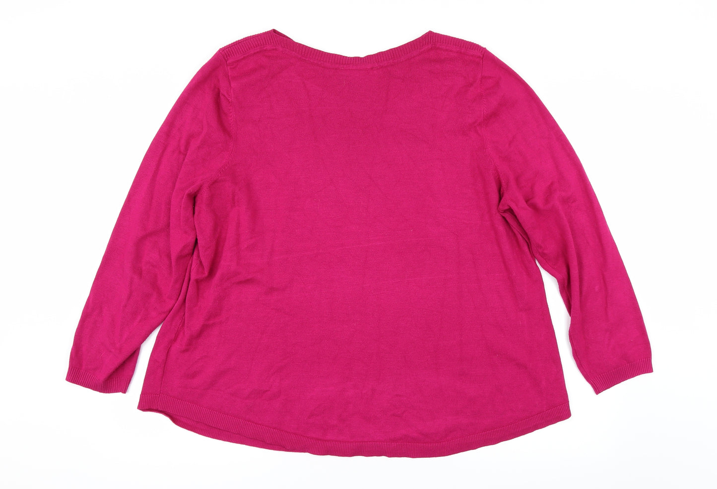 Bonmarché Womens Pink   Pullover Jumper Size 26