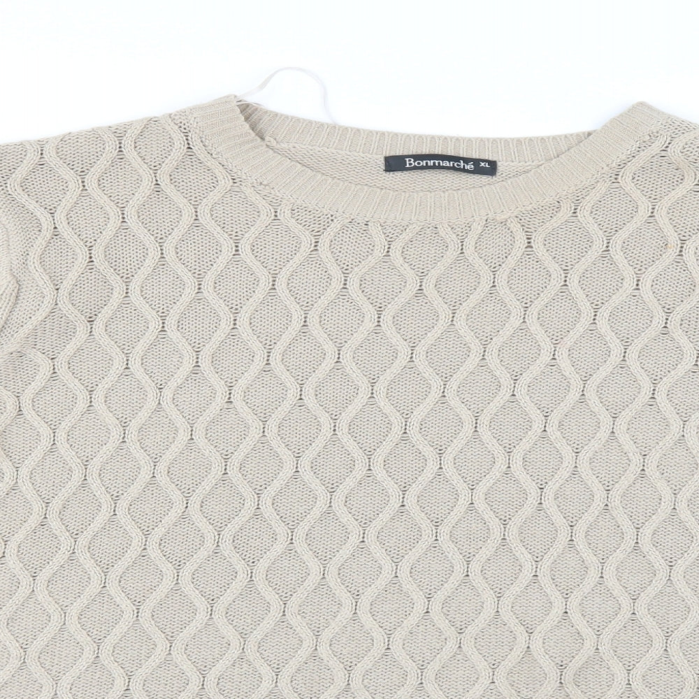 Bonmarché Womens Beige    Jumper Size XL