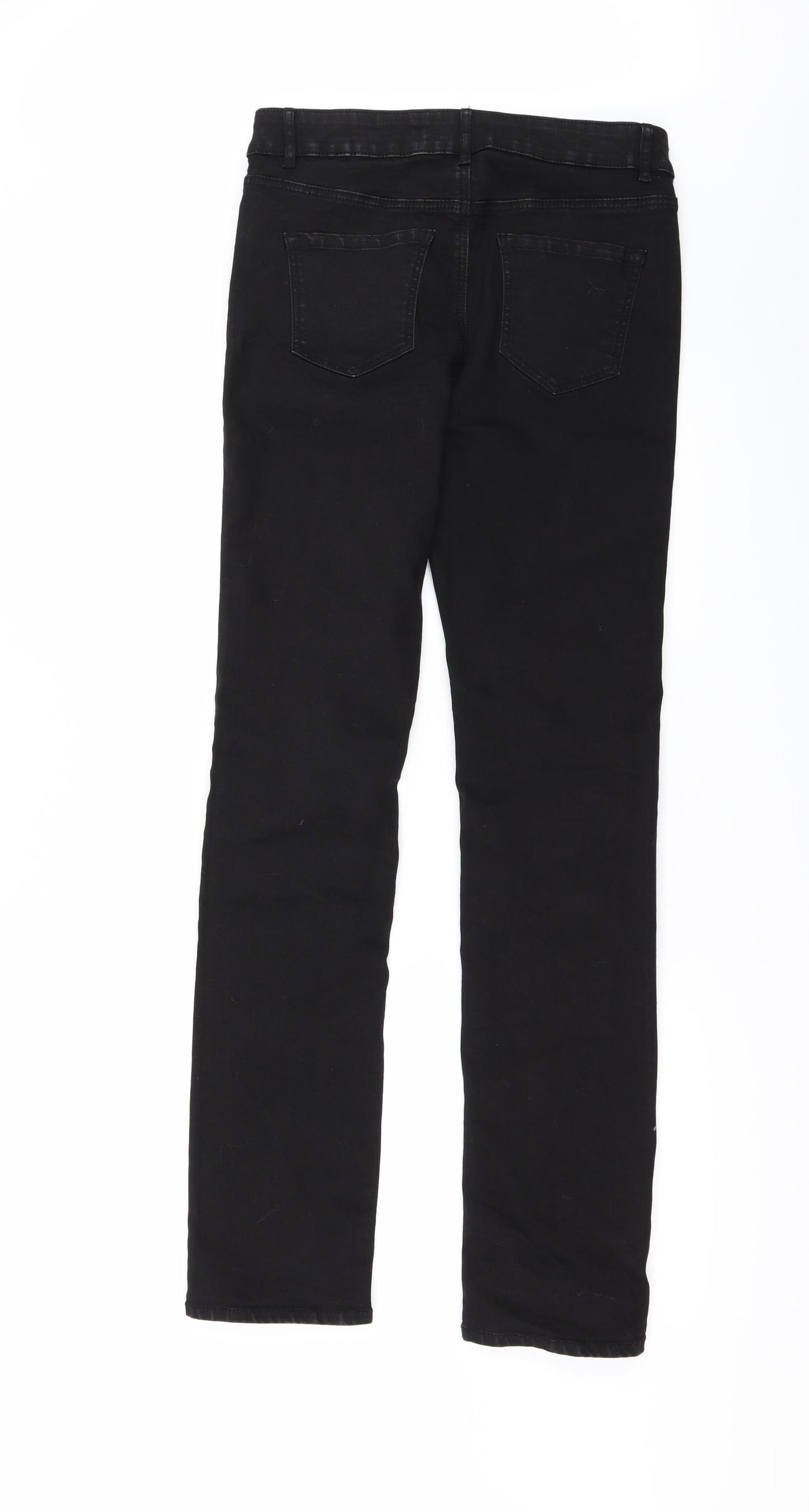 George` Womens Black  Denim Straight Jeans Size 10 L31 in