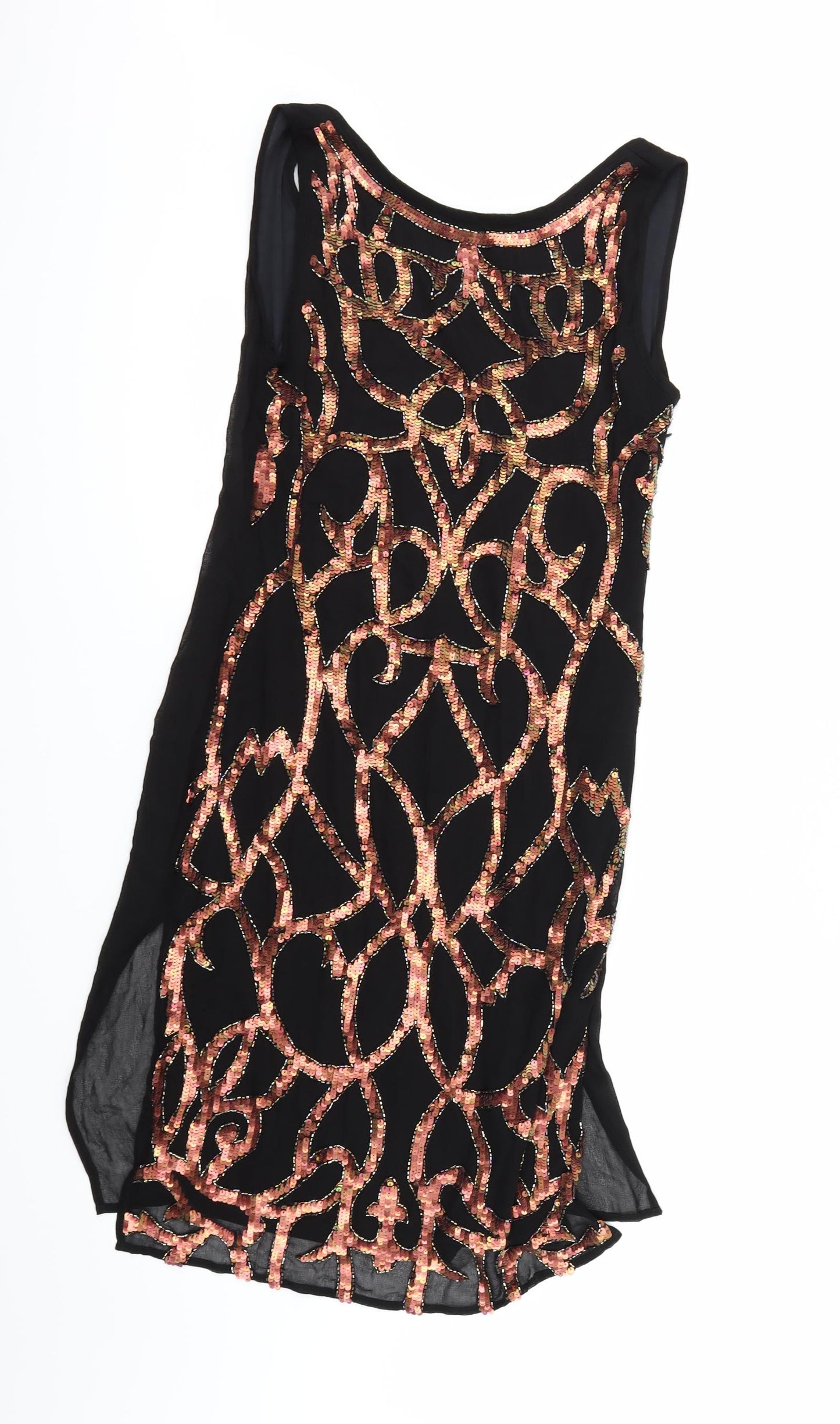 TD Womens Black Geometric  Shift  Size 10