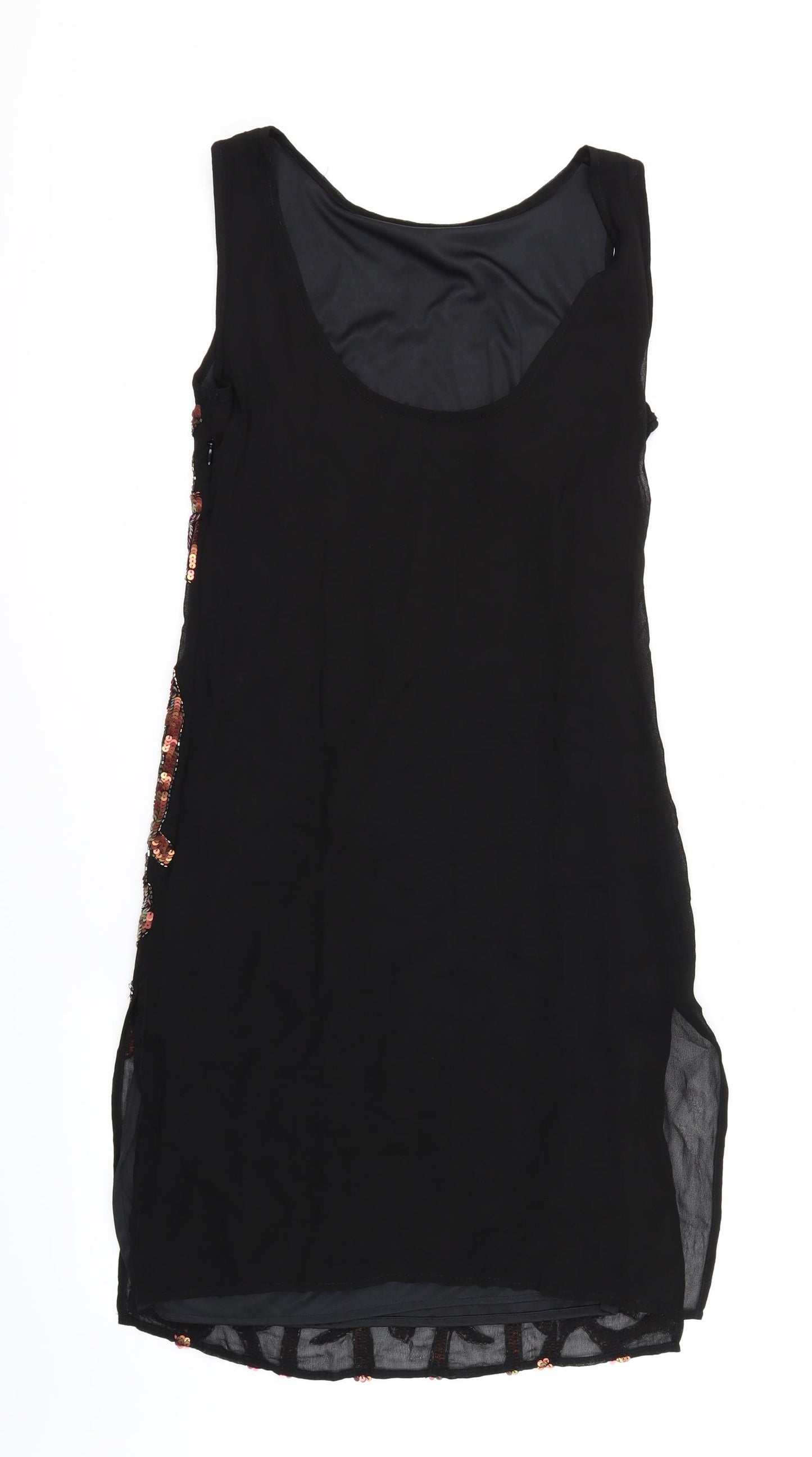 TD Womens Black Geometric  Shift  Size 10