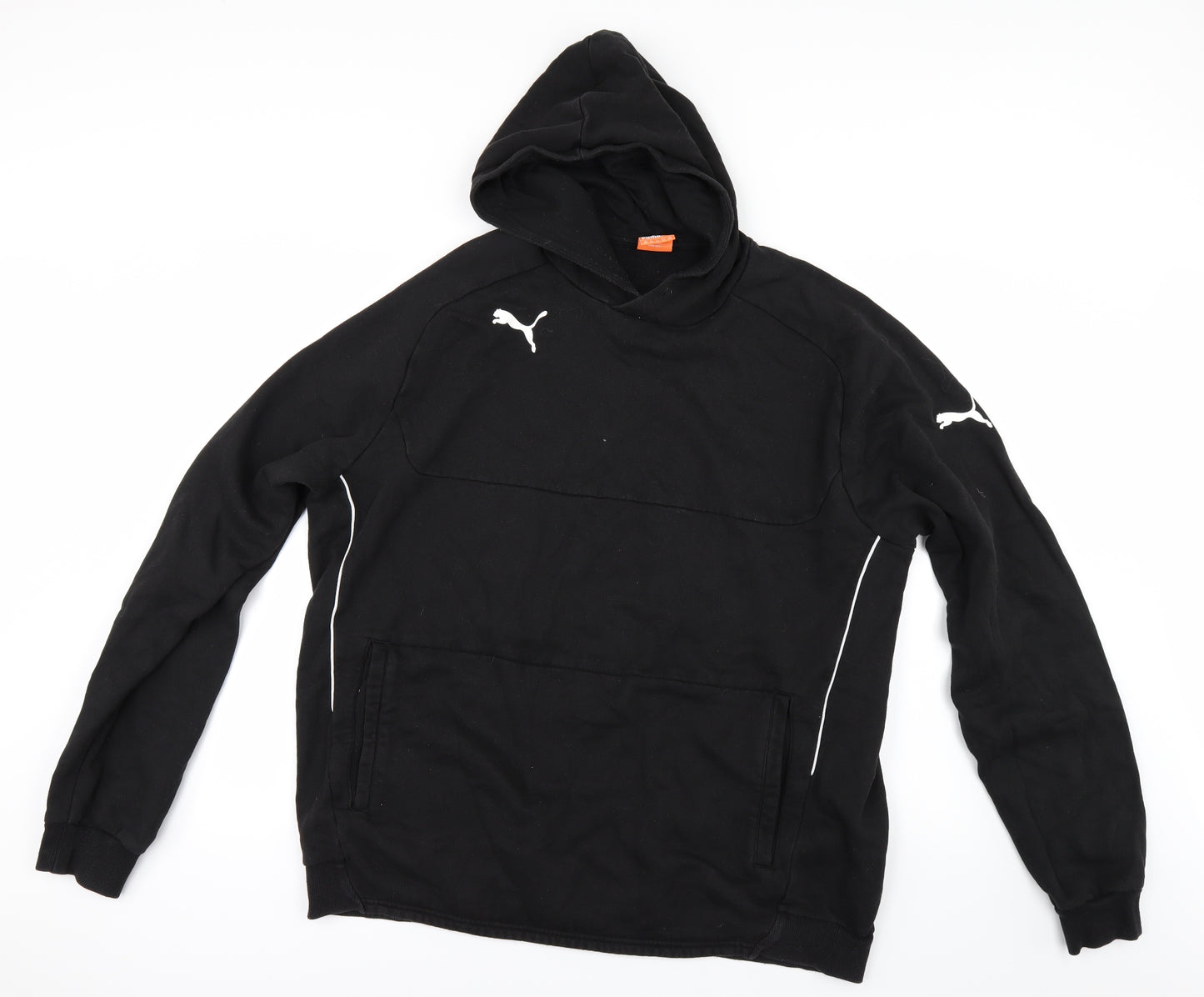 PUMA Mens Black   Pullover Hoodie Size 2XL