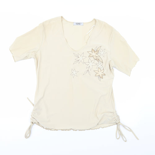 Sonic Womens Beige   Basic T-Shirt Size 16