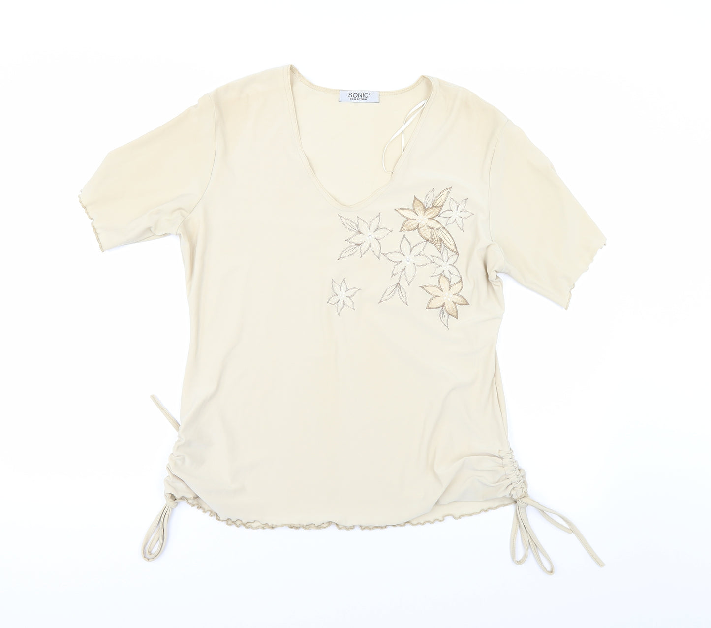 Sonic Womens Beige   Basic T-Shirt Size 16