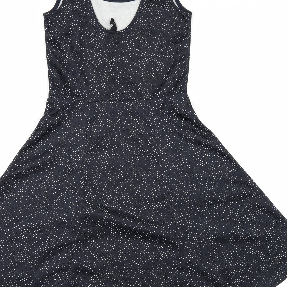Divided by H&M Womens Blue Polka Dot  Skater Dress  Size 6