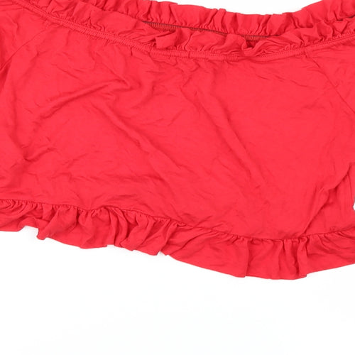 PRETTYLITTLETHING Womens Red   Cropped T-Shirt Size 16