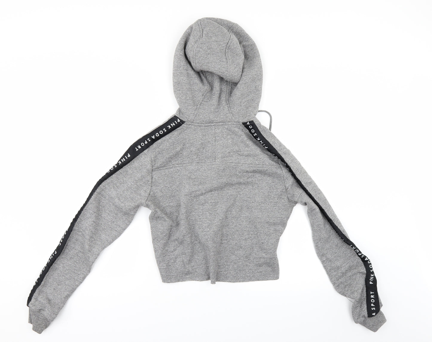 Pink Soda Womens Grey   Pullover Hoodie Size 8  - cropped hoodie