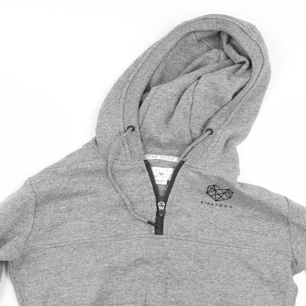Pink Soda Womens Grey   Pullover Hoodie Size 8  - cropped hoodie