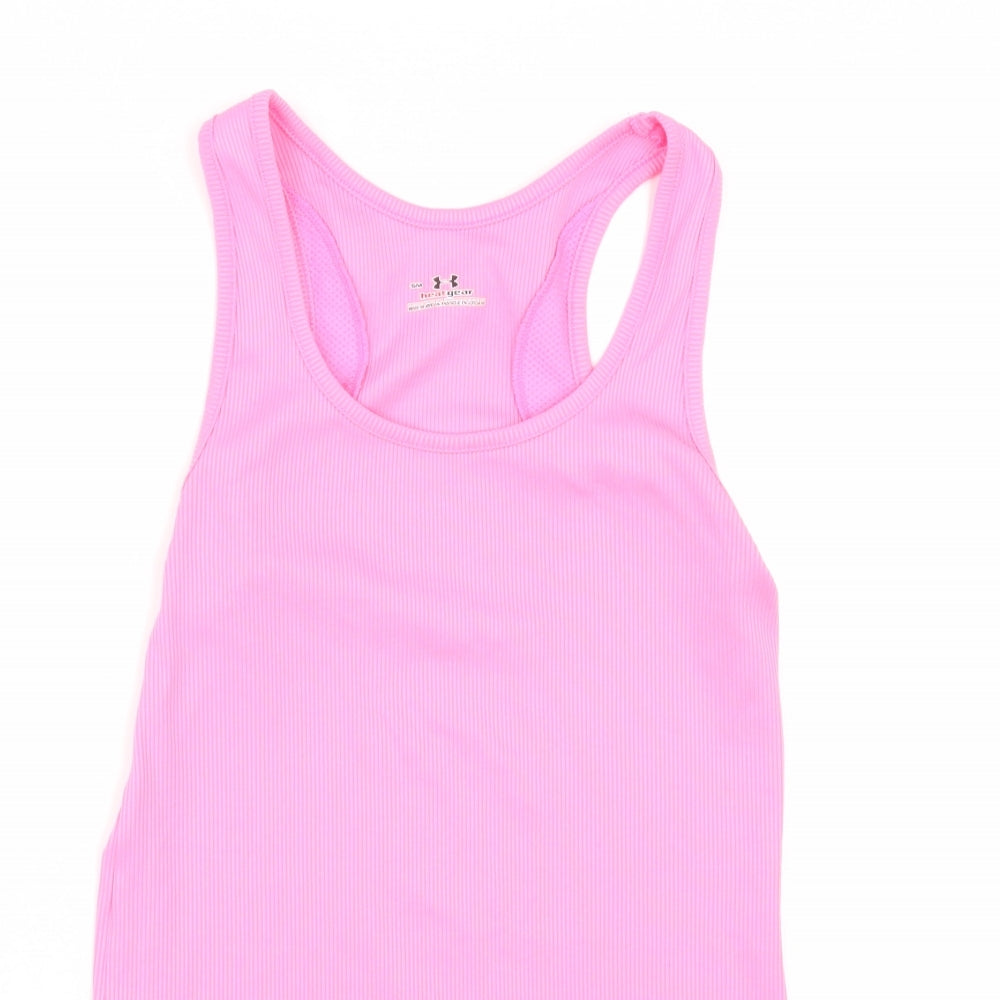 heatgear Womens Pink   Basic T-Shirt Size S