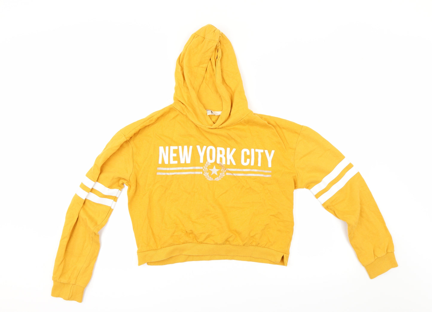 Miss E-vie Girls Yellow   Pullover Hoodie Size 13-14 Years