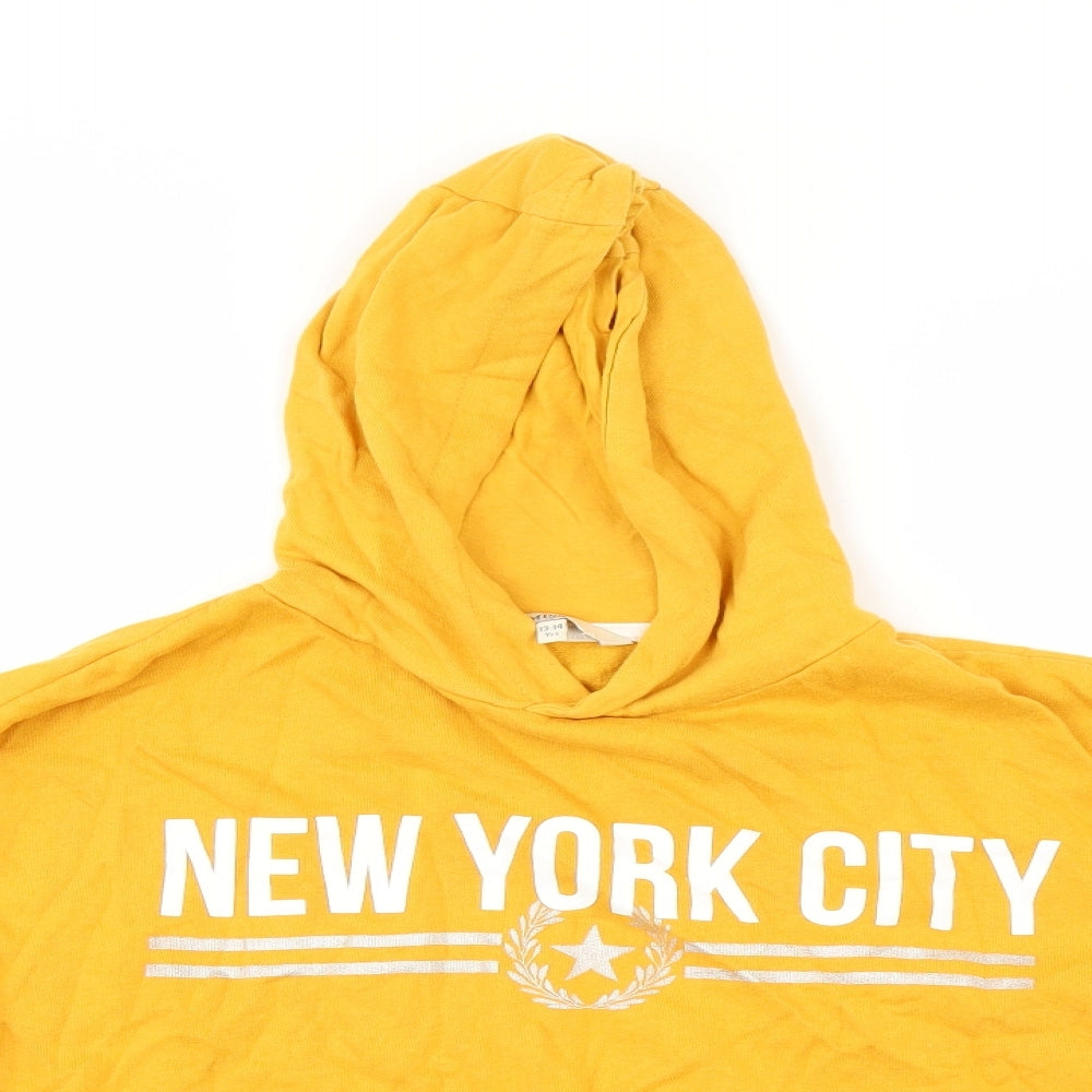 Miss E-vie Girls Yellow   Pullover Hoodie Size 13-14 Years