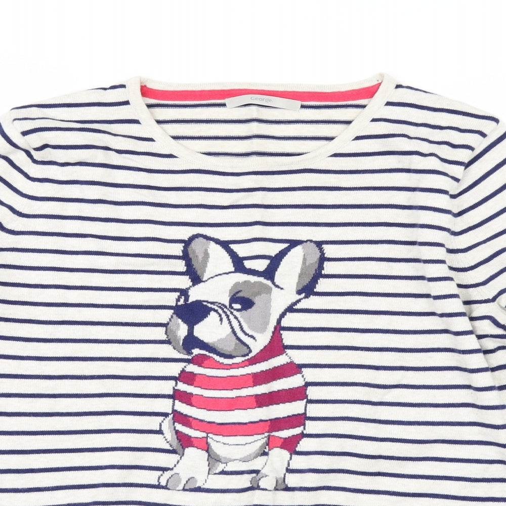 George` Womens Multicoloured Striped  Pullover Jumper Size 12