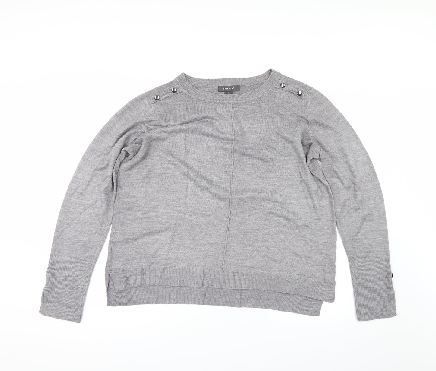 Primark Womens Grey   Pullover Jumper Size M
