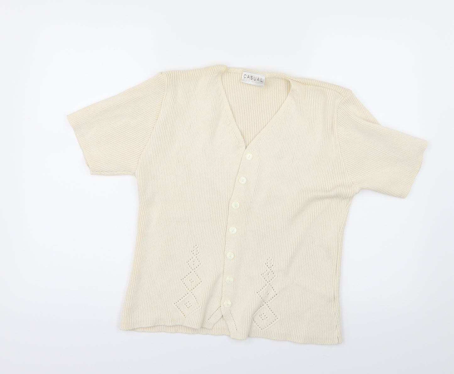 Casual Womens Ivory   Cardigan Jumper Size 16
