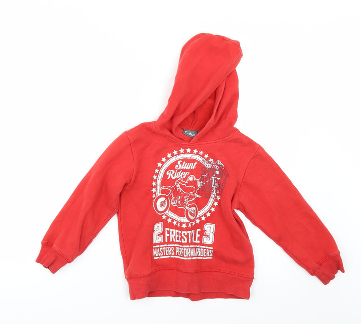 Cubus Boys Red   Pullover Hoodie Size 4 Years