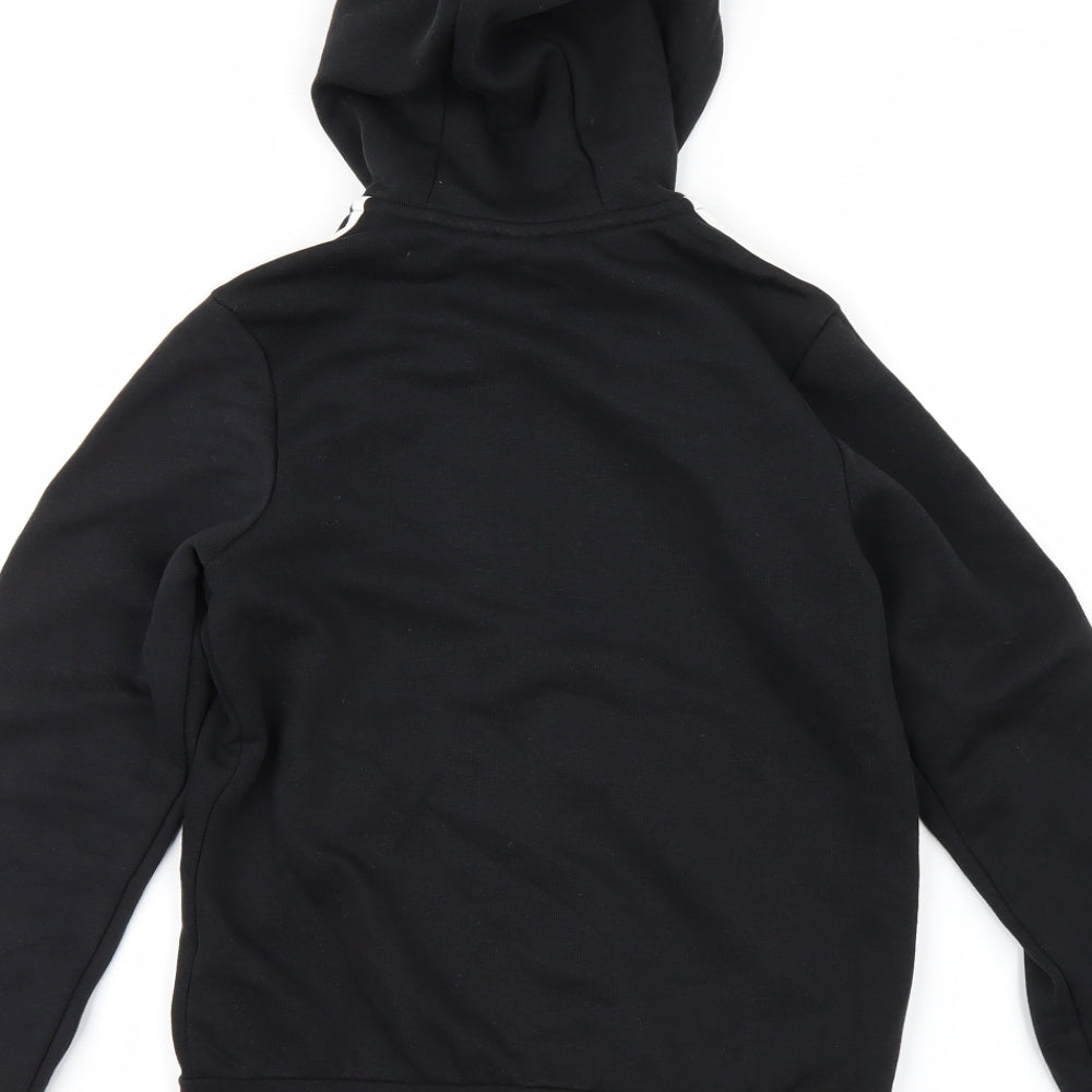 adidas Boys Black   Full Zip Hoodie Size 9-10 Years