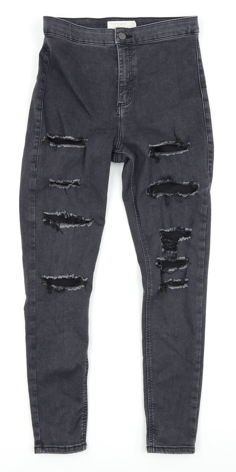 Topshop Womens Grey   Skinny Jeans Size 10 L30 in