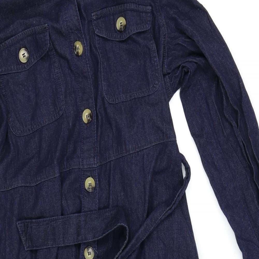 M&s Womens Blue   Fit & Flare  Size 18