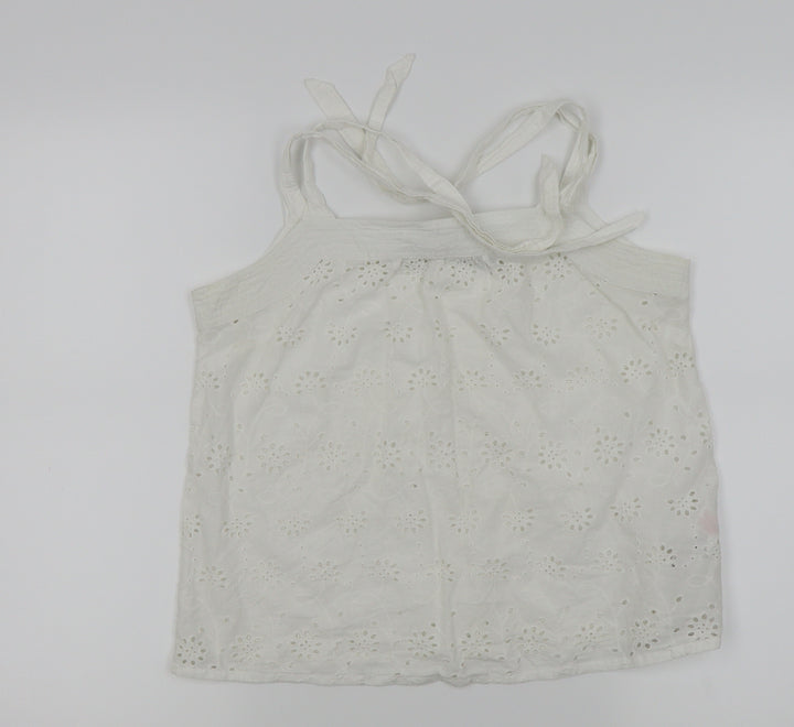 Dorothy Perkins Womens White Floral  Basic Tank Size 10