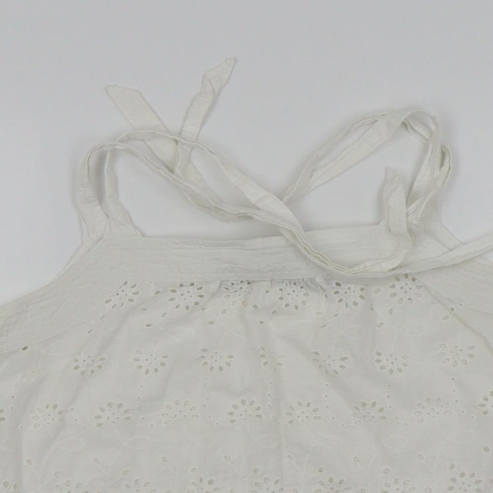 Dorothy Perkins Womens White Floral  Basic Tank Size 10