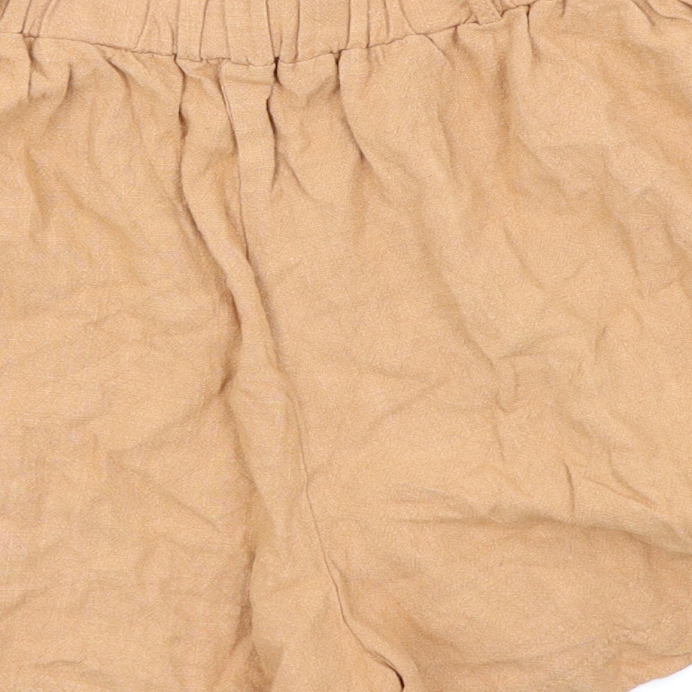 Primark Womens Orange Houndstooth  Chino Shorts Size 12