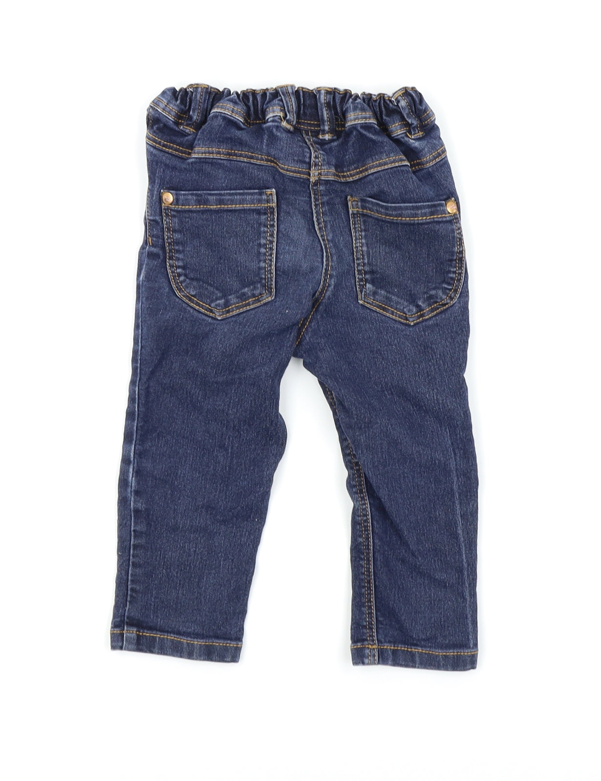 NEXT Girls Blue Ikat  Cargo Jeans Size 12-18 Months