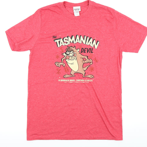 Looney Tunes Mens Pink    T-Shirt Size L
