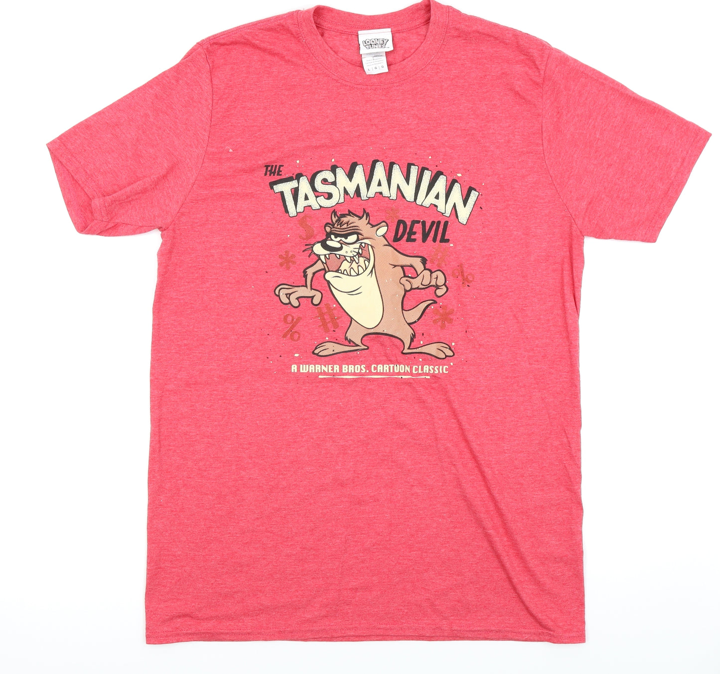 Looney Tunes Mens Pink    T-Shirt Size L