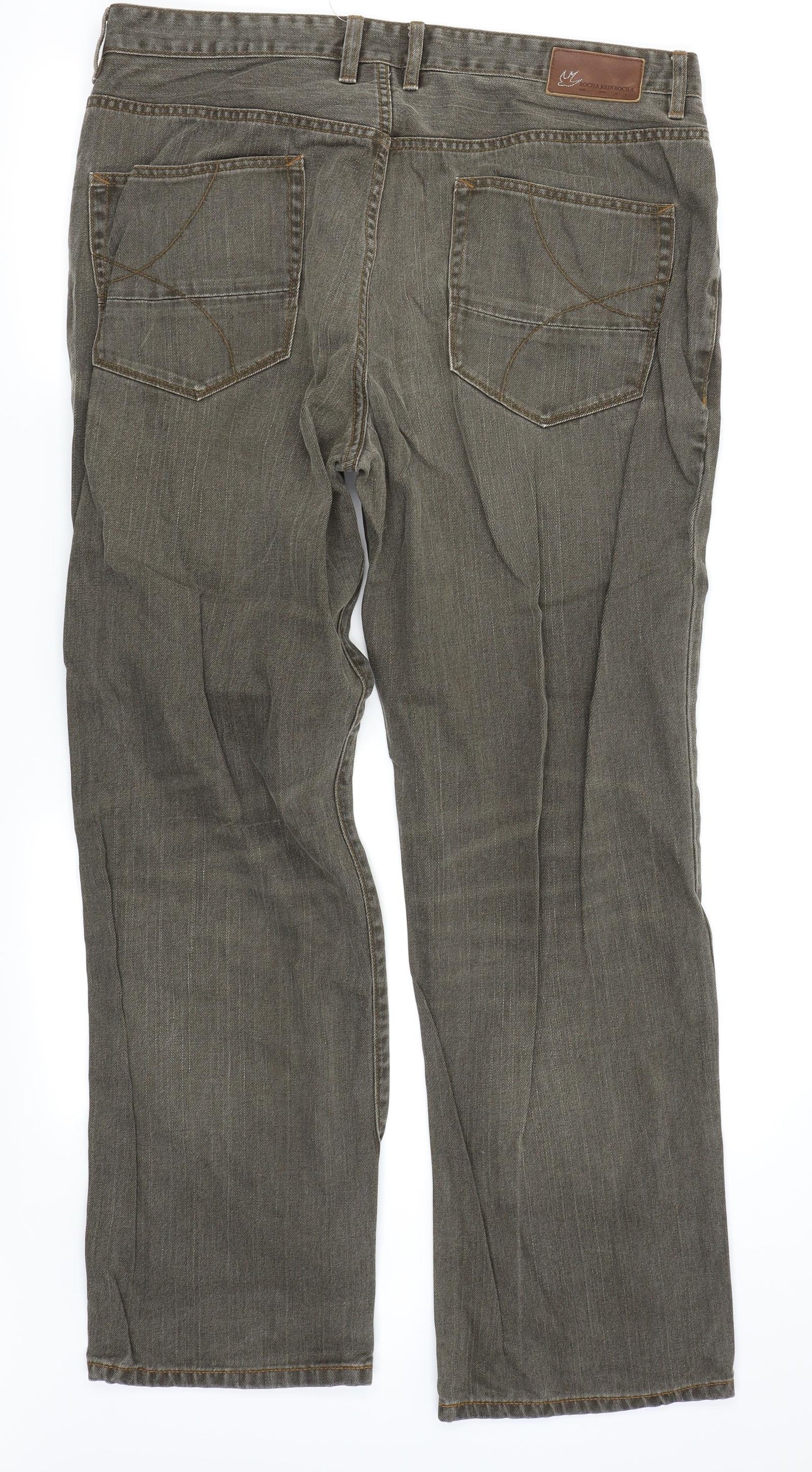 RJR.John Rocha Mens Brown   Straight Jeans Size 40 L32 in