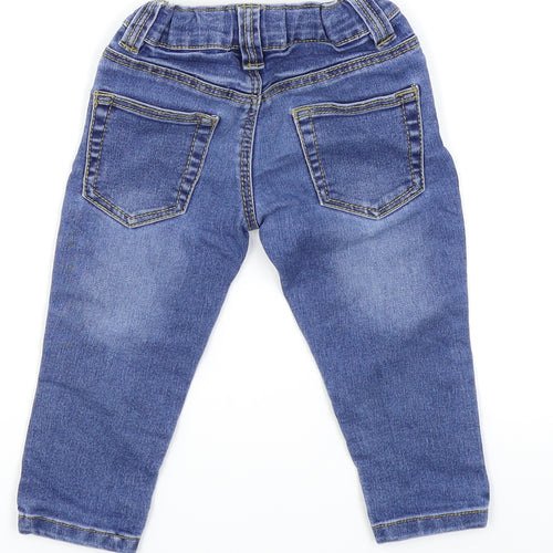 Evie Angel Girls Blue   Cargo Jeans Size 12-18 Months