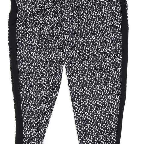 NEXT Womens Black Animal Print  Chemise Lounge Pants Size 10