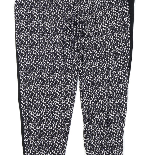 NEXT Womens Black Animal Print  Chemise Lounge Pants Size 10