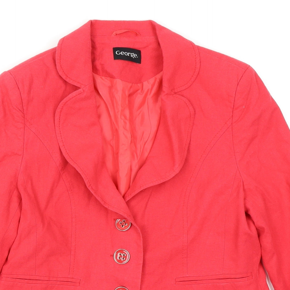 Asda George Womens Pink   Jacket Blazer Size 14