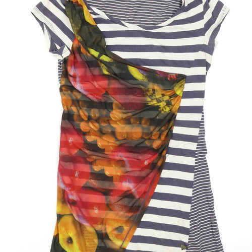 anna scott Womens Multicoloured Striped  Pencil Dress  Size M