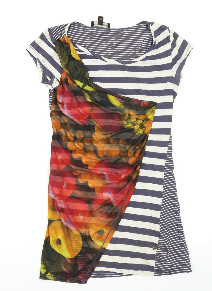anna scott Womens Multicoloured Striped  Pencil Dress  Size M