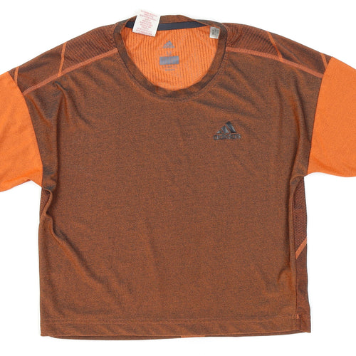 adidas Boys Orange   Basic T-Shirt Size 11-12 Years