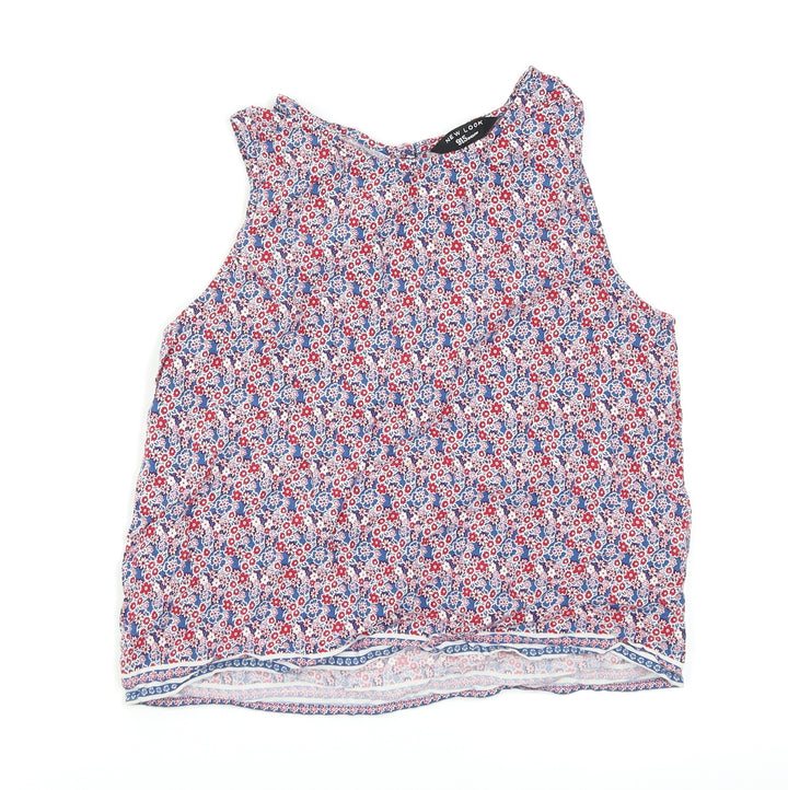 New Look Girls Blue Floral Camisole Tank Size 12-13 Years