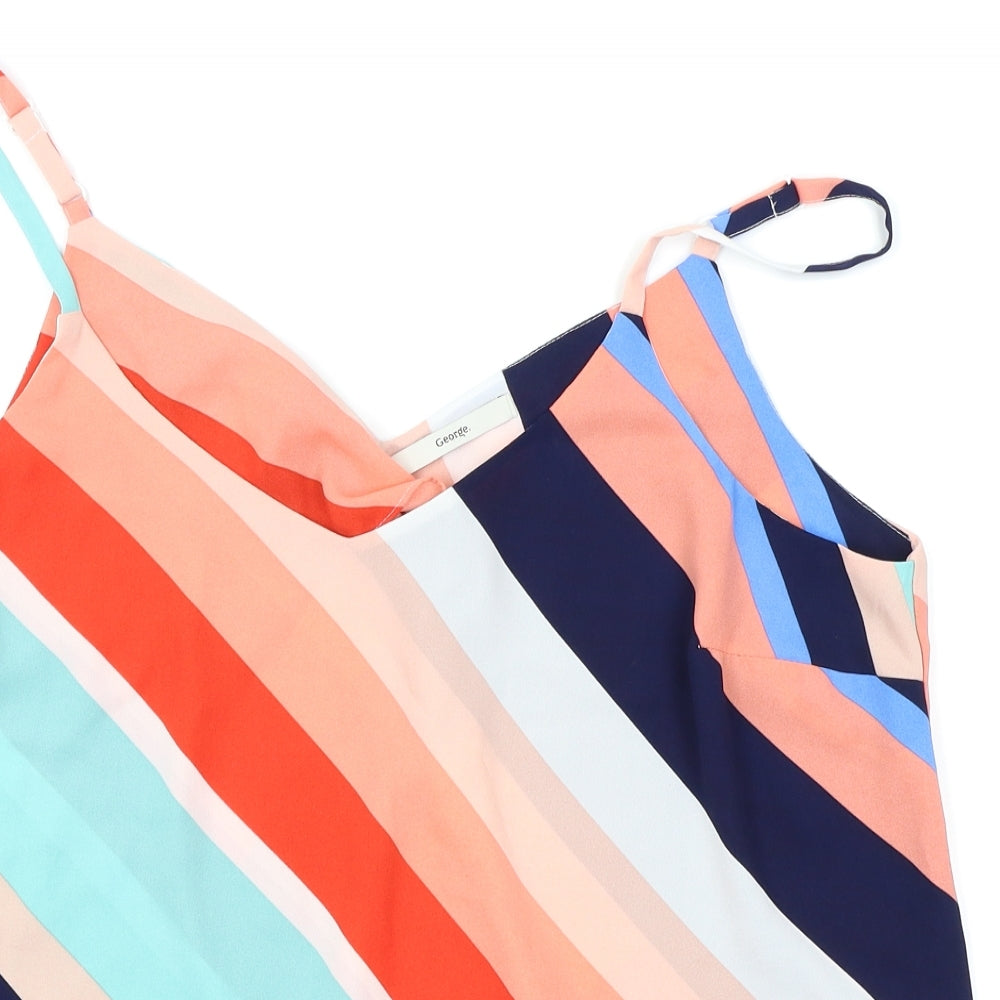 Asda George Womens Multicoloured Striped  Camisole Tank Size 16