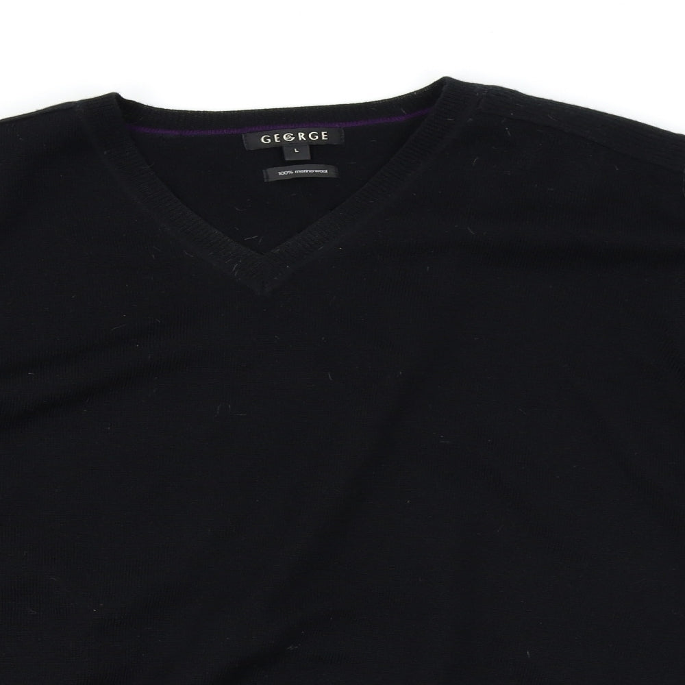 Asda George Mens Black Houndstooth  Pullover Sweatshirt Size L