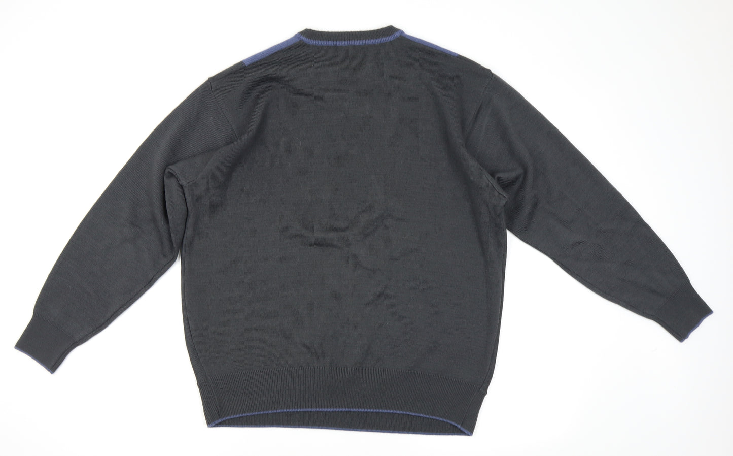 galicci Mens Grey Argyle/Diamond  Pullover Sweatshirt Size L