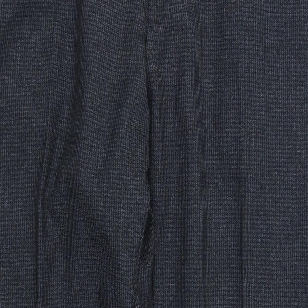 M&S Mens Blue Houndstooth  Trousers  Size 38 in L29 in