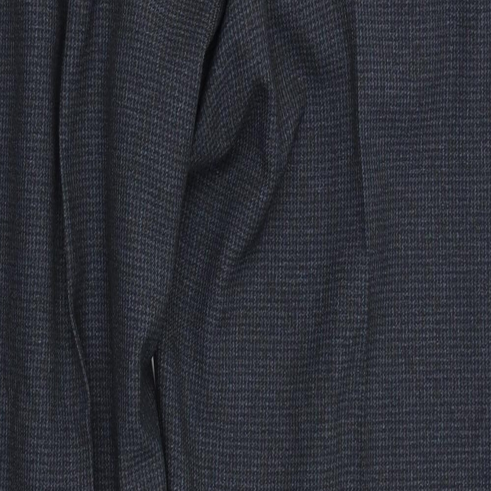 M&S Mens Blue Houndstooth  Trousers  Size 38 in L29 in