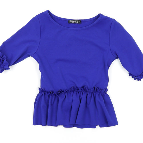 Select Womens Blue   Basic Polo Size 8