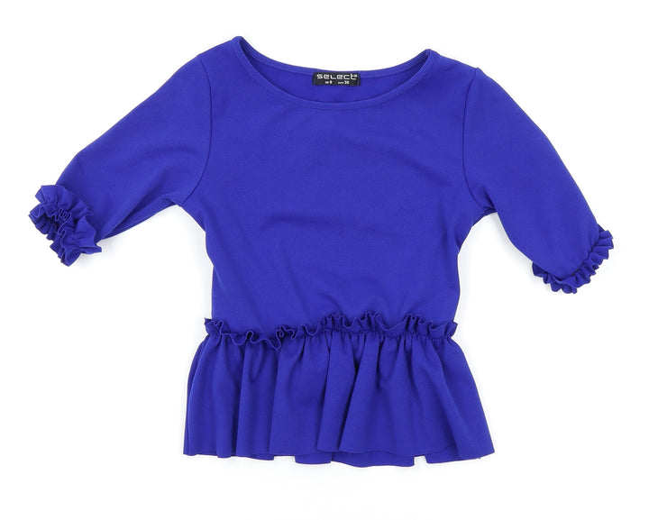 Select Womens Blue   Basic Polo Size 8
