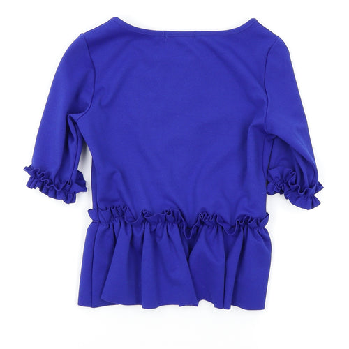 Select Womens Blue   Basic Polo Size 8