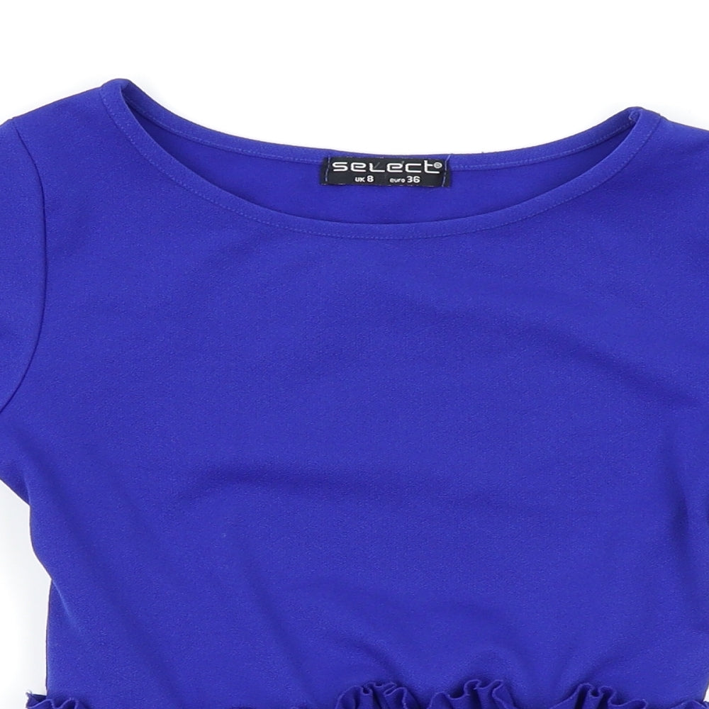 Select Womens Blue   Basic Polo Size 8